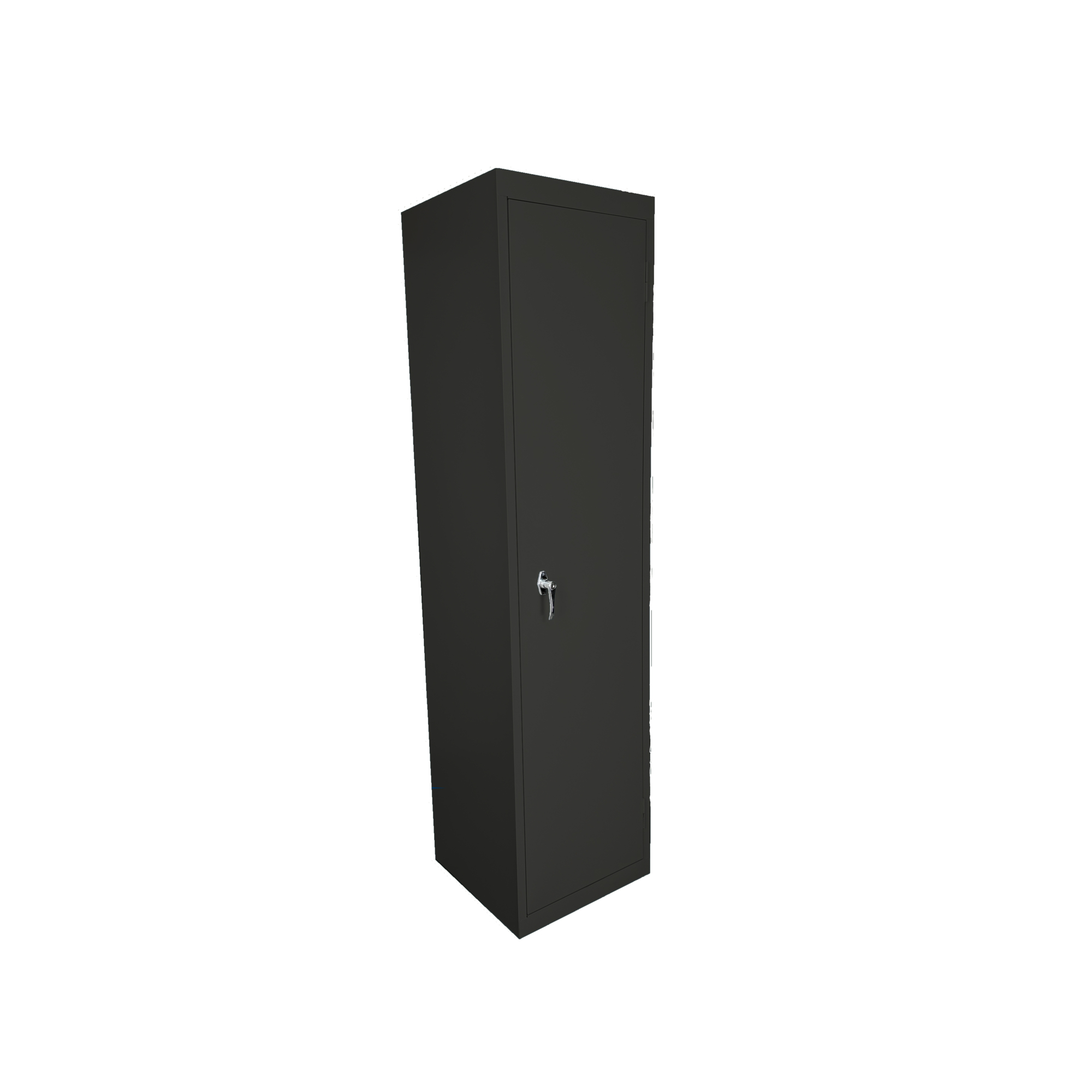 Steel Cabinets USA Slim Jim Cabinet — 18in. x 18in. x 72in., Single Lockable Door, Fixed Shelves, Charcoal, Model# FS-18-C